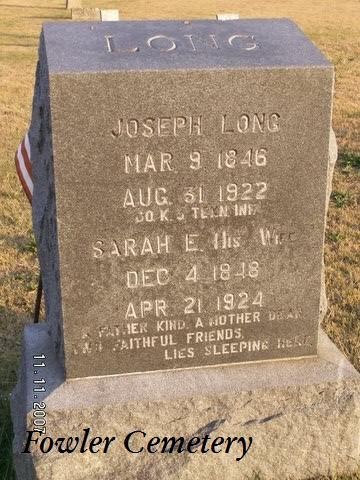 Grave-LONG Sarah & Joseph