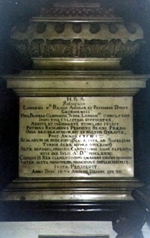 Tomb of the Princes in the Tower