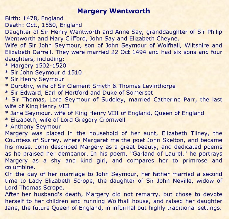 Bio-WENTWORTH Margery