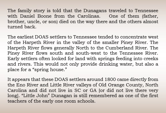 History-DUNAGAN (Daniel Boone)