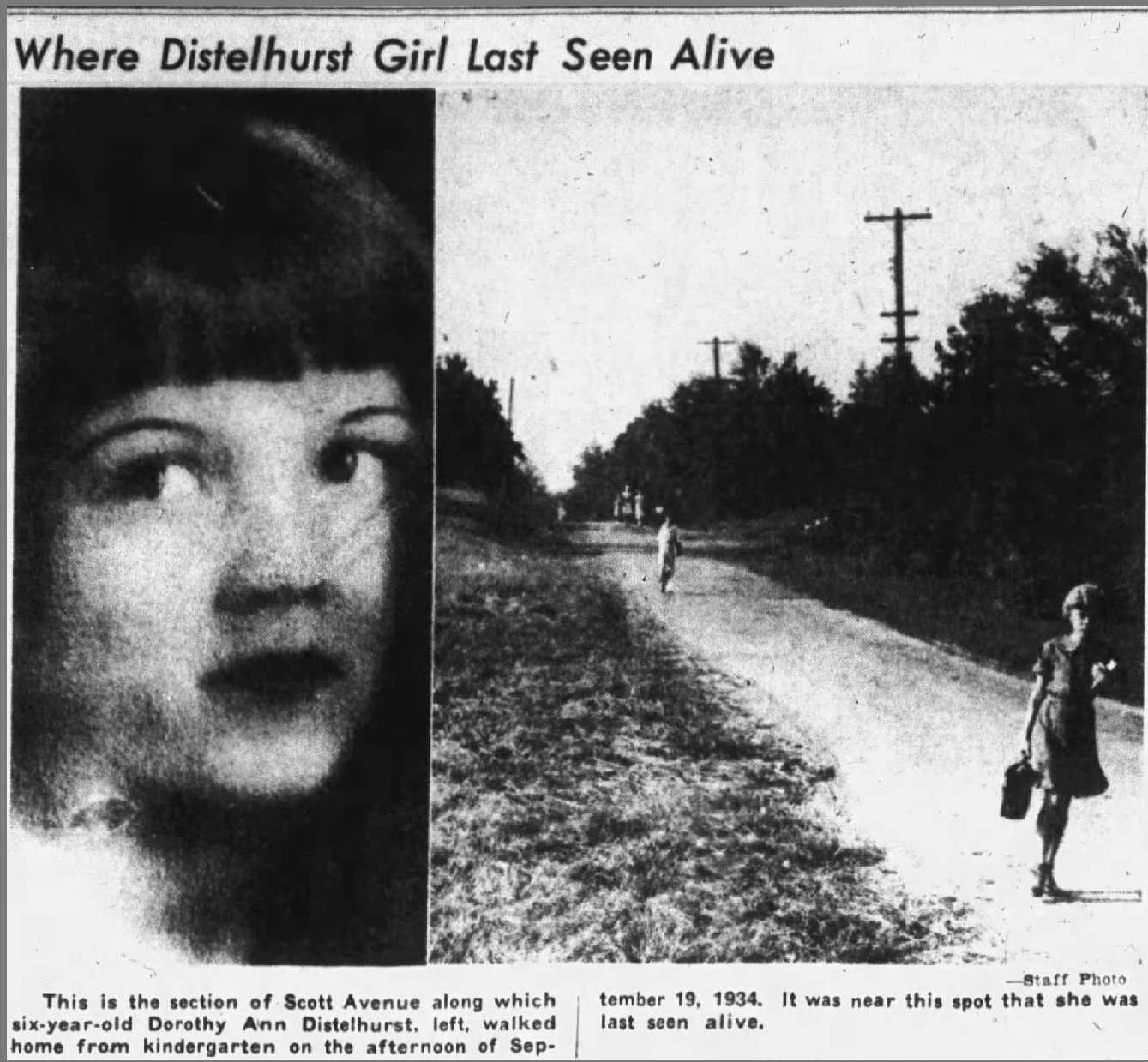 Homicide-DISTELHURST Dorothy (Kidnap-Murder)