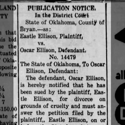 News-ELLISON Eastle and Oscar (Divorce Notice)