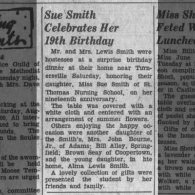 News-SMITH Sue (Birthday)