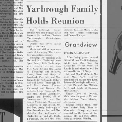 News-YARBROUGH Family (Reunion)