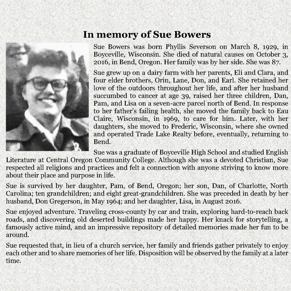Obituary-BOWERS Sue