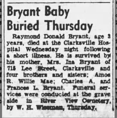 Obituary-BRYANT Raymond