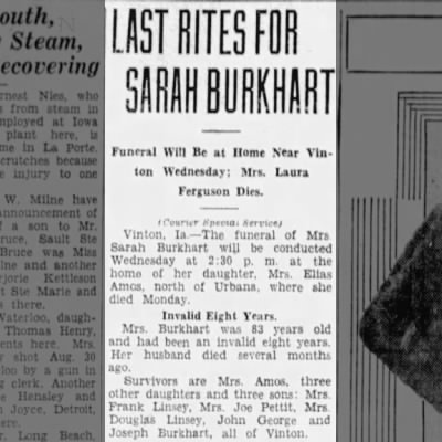 Obituary-BURKHART Sarah