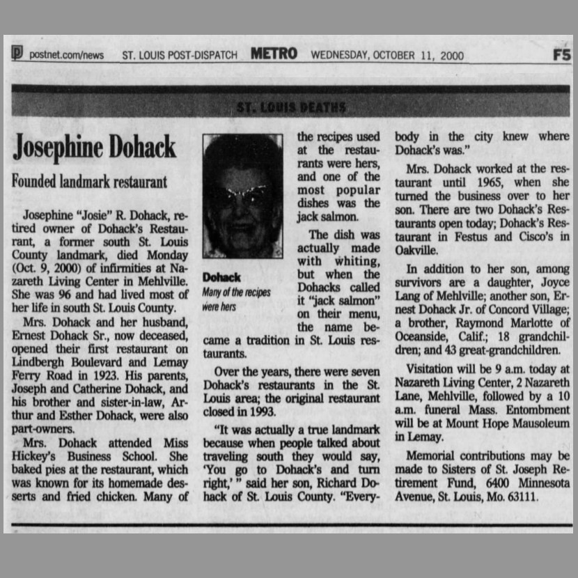 Obituary-DOHACK Josephine