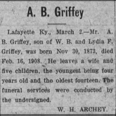Obituary-GRIFFEY Ambrose