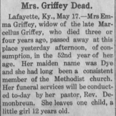 Obituary-GRIFFEY Emma