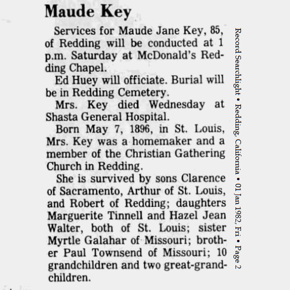 Obituary-KEY Maude