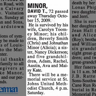 Obituary-MINOR David