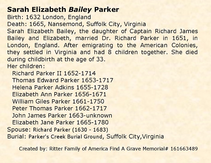 Obituary-PARKER Sarah Elizabeth (Bailey)