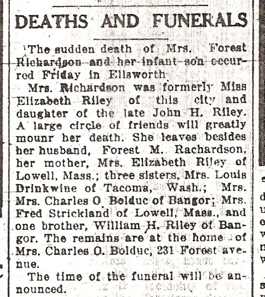 Obituary-RICHARDSON Elizabeth