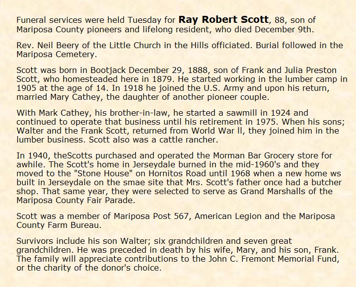 Obituary-SCOTT Ray Robert