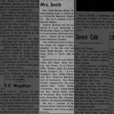 Obituary-SMITH Annie Ethel (Shrader)