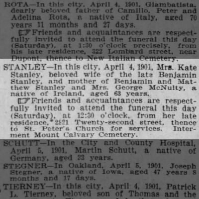 Obituary-STANLEY Kate