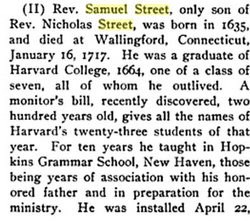 Obituary-STREET  Rev Samuel