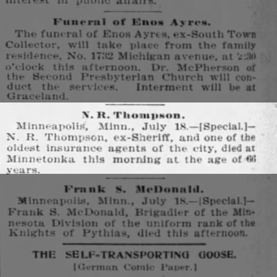 Obituary-THOMPSON Nathaniel