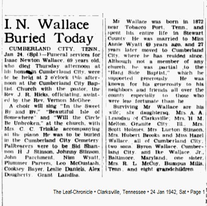 Obituary-WALLACE Isaac