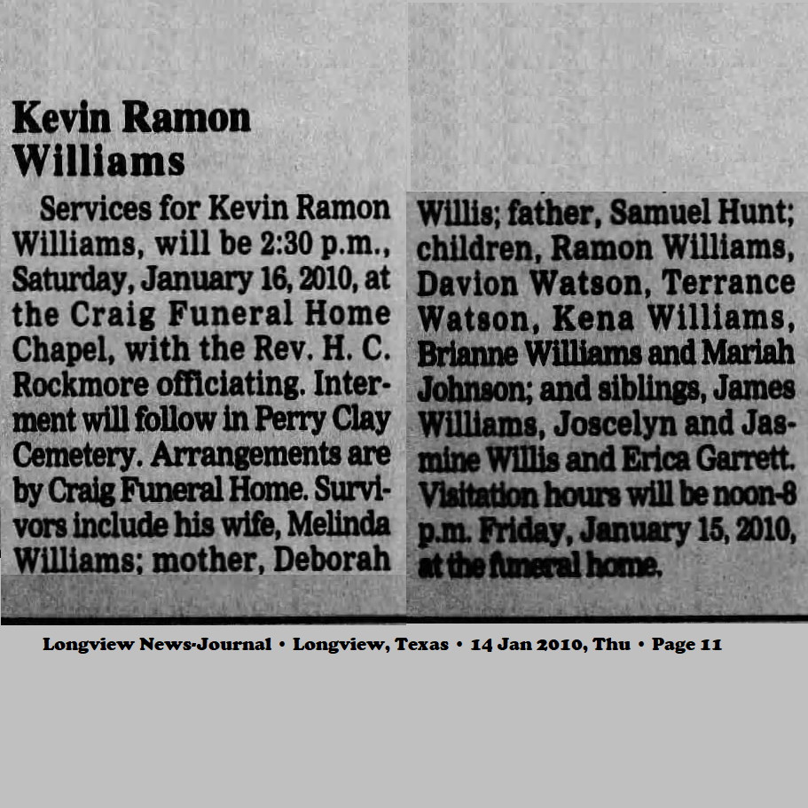 Obituary-WILLIAMS Kevin