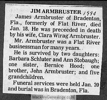 Obituary-ARMBRUSTER James E "Jim"