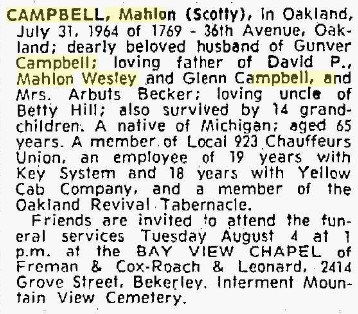 Obituary-CAMPBELL Mahlon Wesley Sr "Scotty"