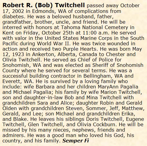 Obituary-TWITCHELL Robert Russell "Bob"