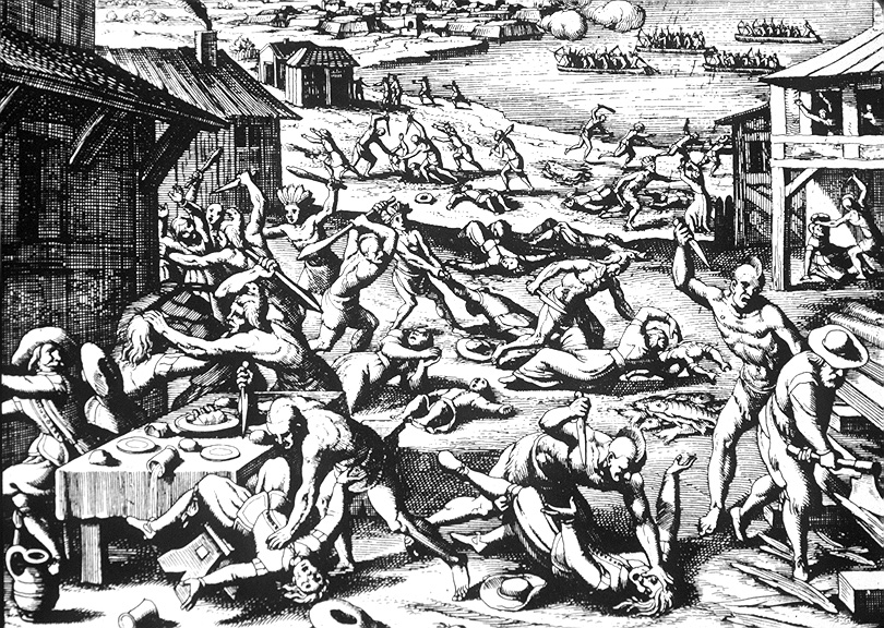 Battle 1622 Powhatan Massacre