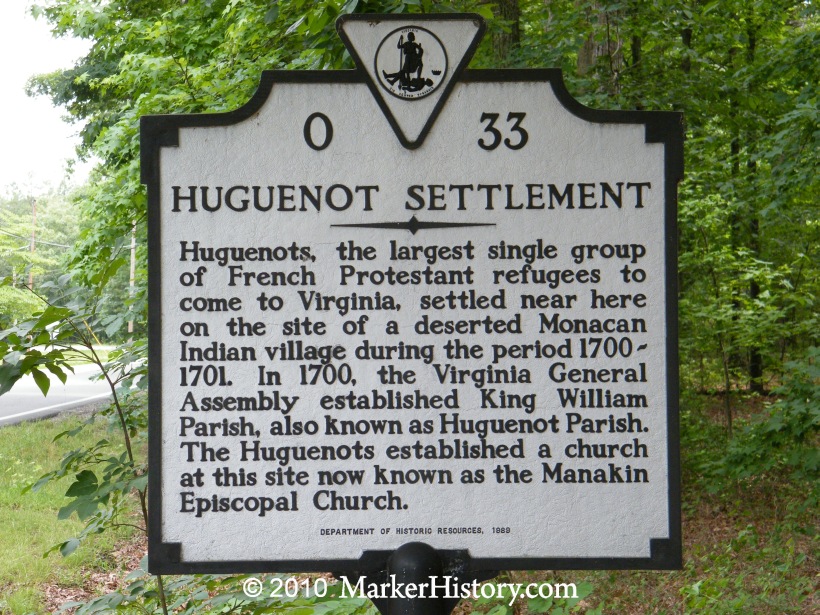 Historical Marker - Huguenot Settlement