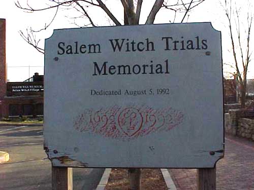 Historical Marker-Salem Witch Trials