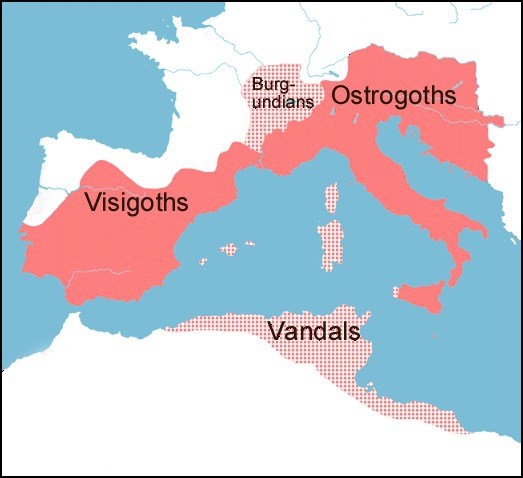 Map-Empire of Theodoric the Great