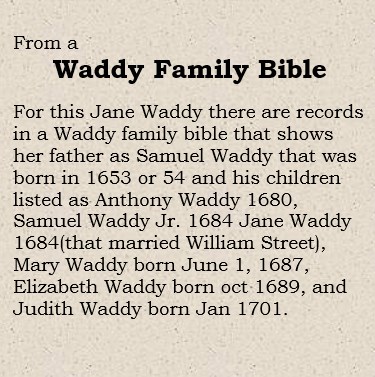 Bible-WADDY Family