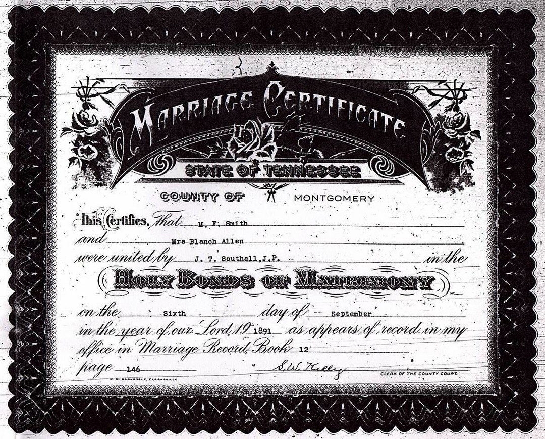 Marriage-SMITH Blanche & MF